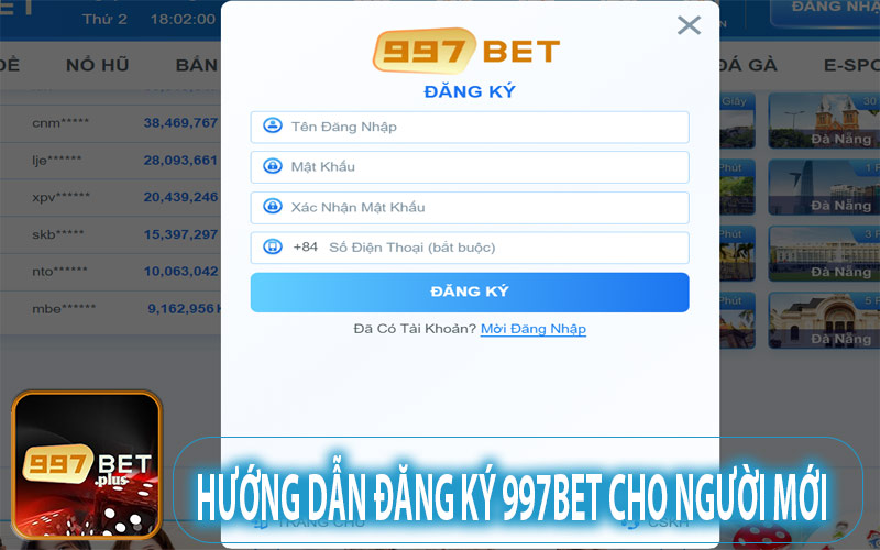 Hướng dẫn tạo tài khoản 997Bet cho người mới